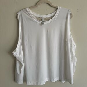 Athleta Ultimate Muscle Tank 3X White Quick-Dry Nylon Spandex Womens